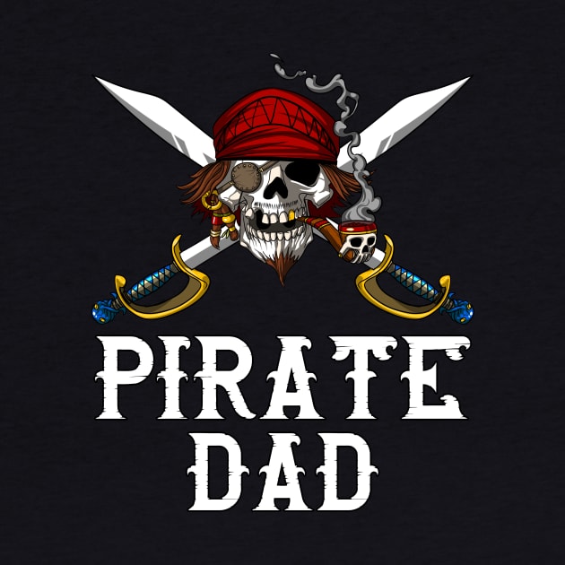 Pirate Dad Skull by underheaven